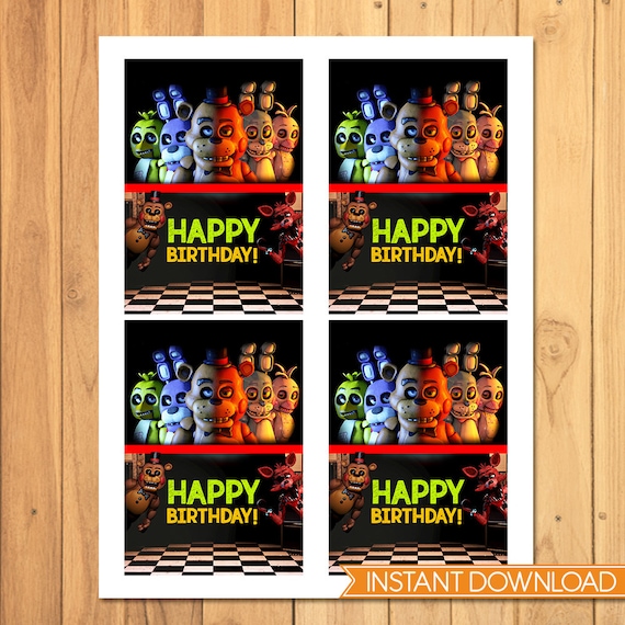 Five Nights at Freddy's (FNAF) - Capri-Sun Pouch Label - FNAF Party Supplies