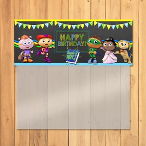 Super Why Candy Bag Topper * Super Why Birthday * Super Why Printables * Super Why Ziptop Bag Topper * Super Why Party Favors 100015