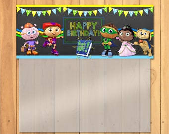 Super Why Candy Bag Topper * Super Why Birthday * Super Why Printables * Super Why Ziptop Bag Topper * Super Why Party Favors 100015