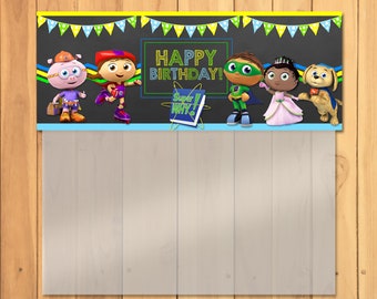 Topper per borsa di caramelle Super Why * Compleanno di Super Why * Stampabili di Super Why * Topper per borsa con cerniera Super Why * Bomboniere di Super Why 100015