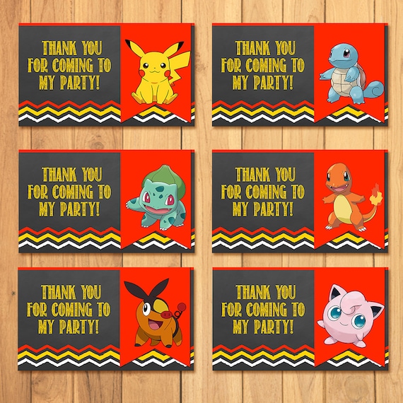 Roblox Project Pokemon Codes March 29 2018 Pokemon Party Tags Chalkboard Pokemon Goody Bag Tags Etsy