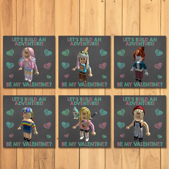 Girl Roblox Valentine S Day Cards Roblox School Etsy - image result for roblox avatar hello adrianyt8 cojines y