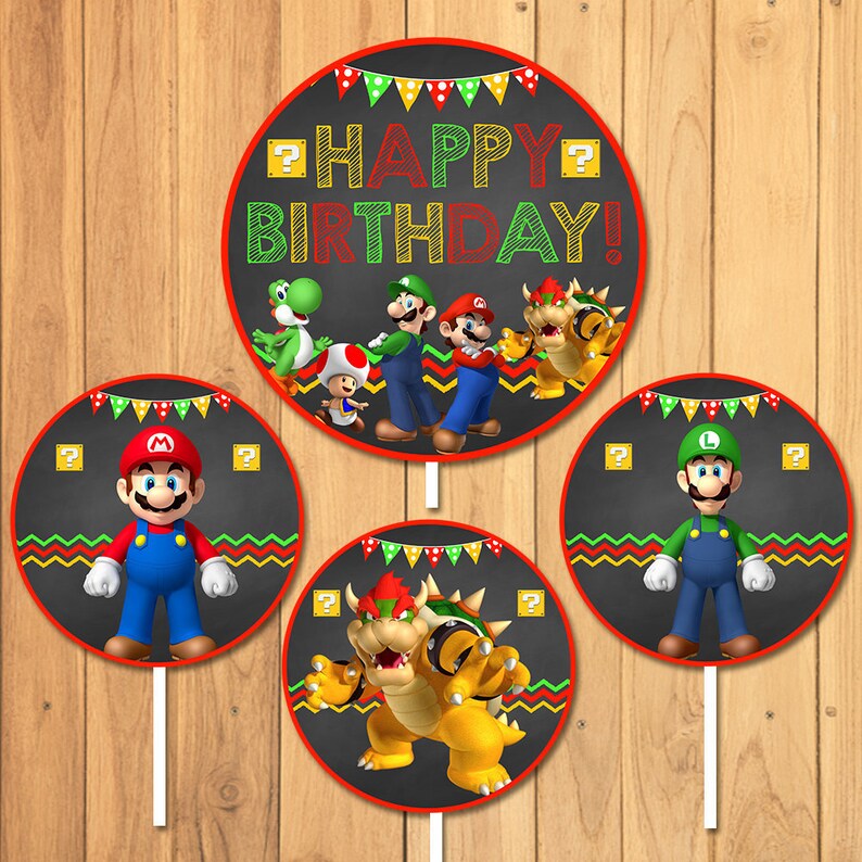Super Mario Brothers Centerpieces Super Mario Brothers | Etsy