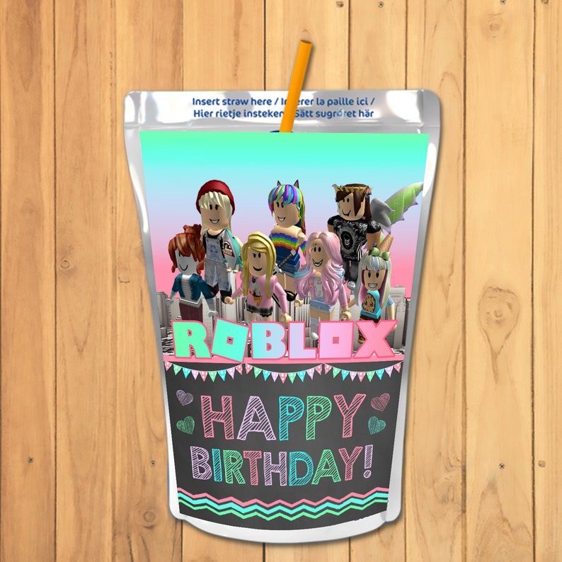 Girl Roblox Capri Sun Label Pink Roblox Birthday Party Roblox Party Favors Roblox Drink Label Girls Roblox Birthday Party 100926 - etsy roblox character