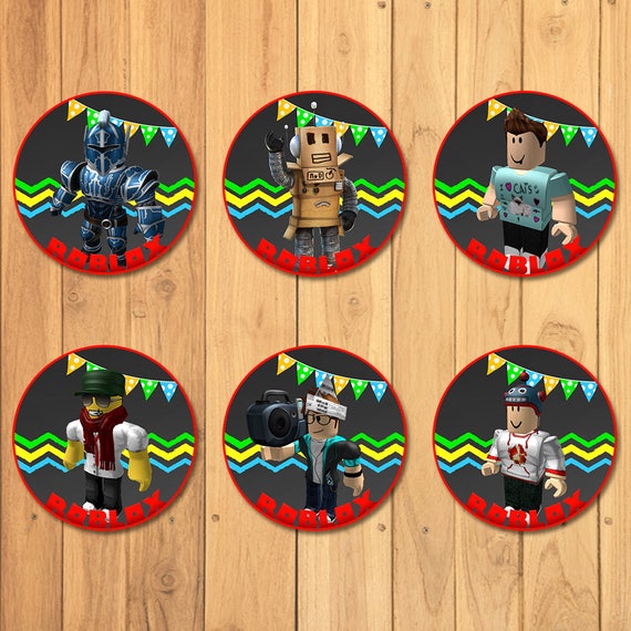 Roblox Cupcake Toppers Roblox Stickers Roblox Party Favors Roblox Cupcake Toppers Cake Top Roblox Birthday Party Favors 100694 - roblox thank you card chalkboard roblox birthday party roblox party printables roblox thanks roblox party favors roblox video game