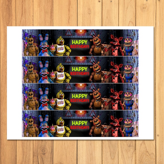 Handmade Personalised Happy Birthday Card FNAF Five Nights At Freddies ANY  TEXT