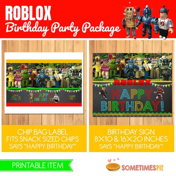 Roblox Birthday Party Package Roblox Birthday Printables Roblox Birthday Party Favors Roblox Party Printables Roblox Sign 100694 - roblox thank you card chalkboard roblox birthday party roblox party printables roblox thanks roblox party favors roblox video game