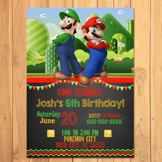 Luigi Party Invitations 9