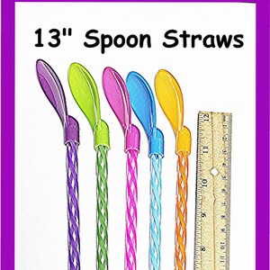 SPOON STRAWS!!  Multi-Colored , 5 Styles To Pick From!!
