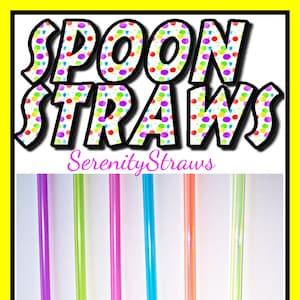 Reusable SPOON STRAWS!!  Multi-Colored , 5 Styles To Pick From!!