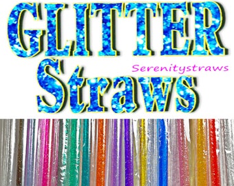 GLITTER Straws!!  9", or 11", Hard, Acrylic, BPA Free, Reusable, LOTS of Glitter!!