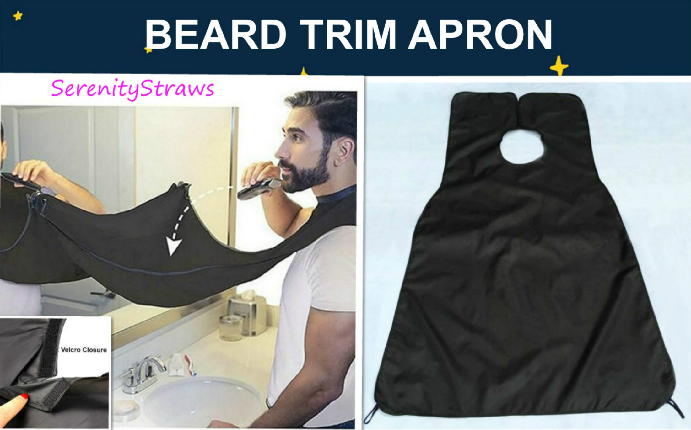 Tablier de rasage de barbe pour homme, bavoir pour adulte, soin des cheveux  propres, porte-rasoir, cadeau pour homme, nouveau