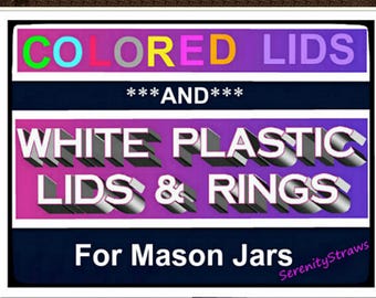 Plastic Rings & Lids for Mason Jars !!READ DESCRIPTION!!