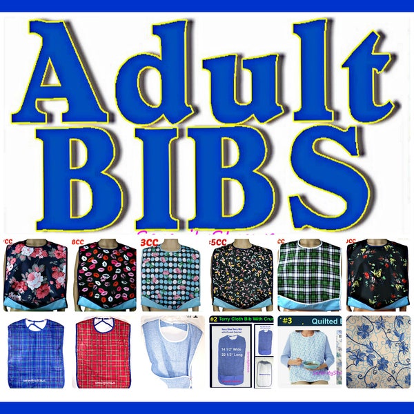 ADULT BIBS, Elderly, Caregivers, Stop Spills When Eating On The Couch!!