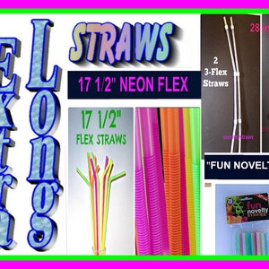 SILICONE STRAWS, BUBBA Brand, & Long, Short, Wide, Narrow, Straight, Bent  Styles 