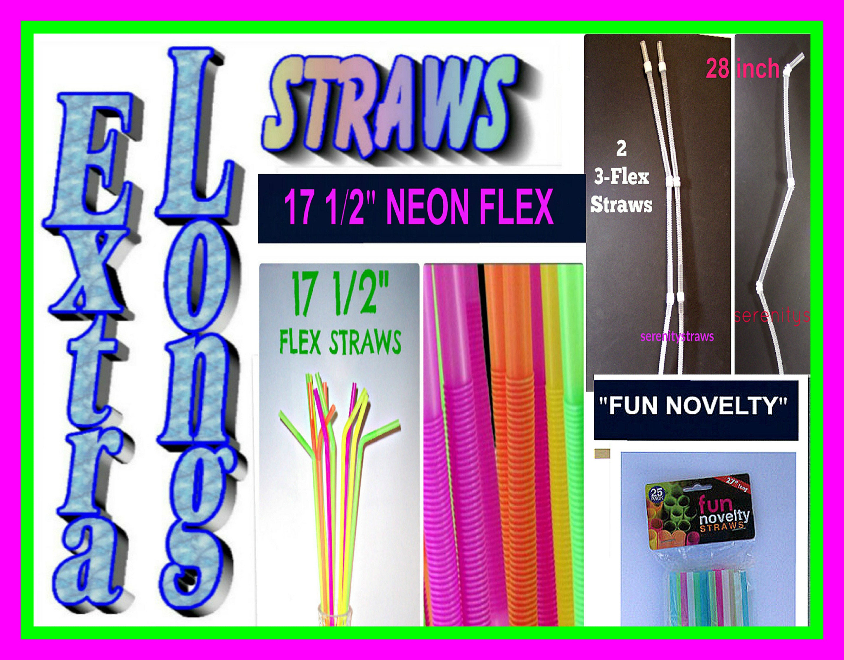 Large Jumbo Boba Straws 8.5 extra long, INDIVIDUALLY WRAPPED