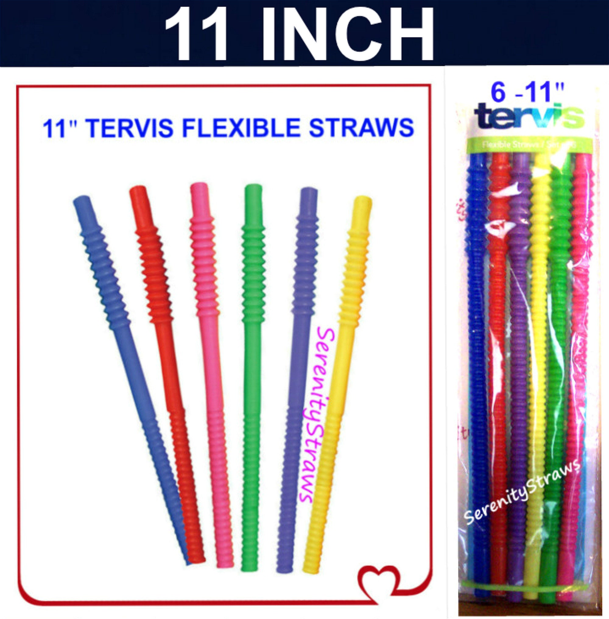 Tervis Tumbler 6 Clear Flexible Straws