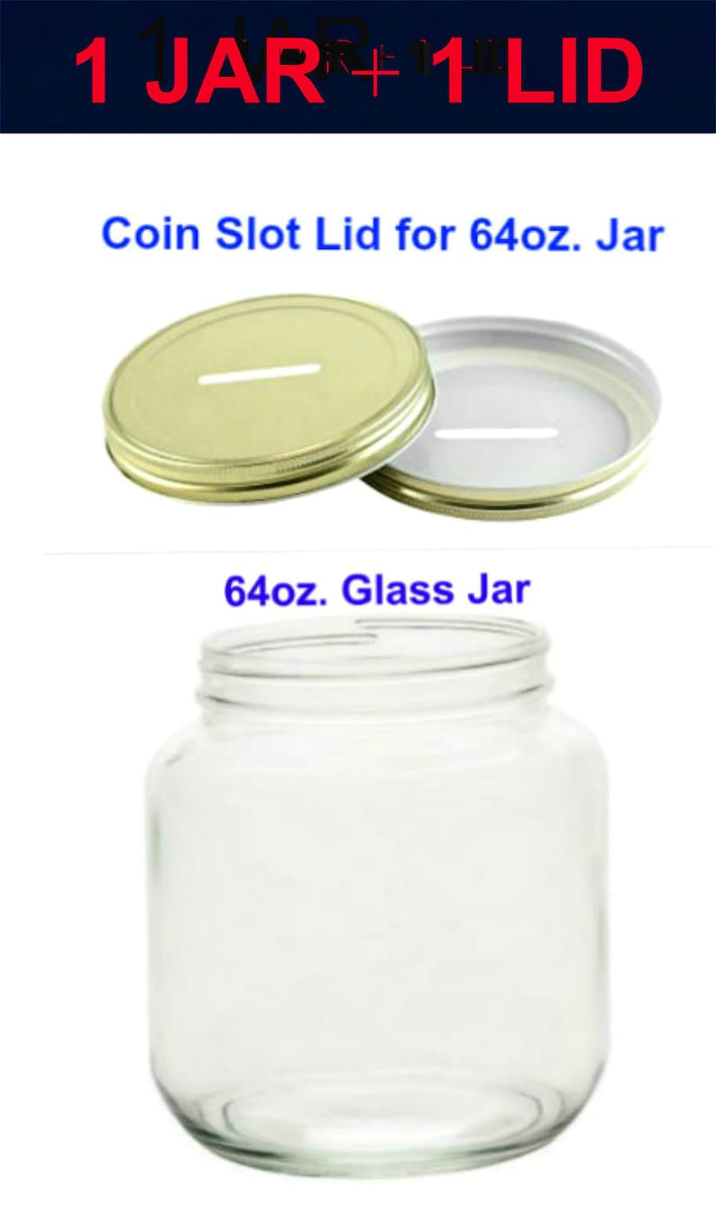 Coin Slot Lids For Mason Jars Reg Wide Mouth AND 64 Oz Etsy coin-slot-lids-for-mason-jars-reg-wide-mouth-and-64-oz-etsy