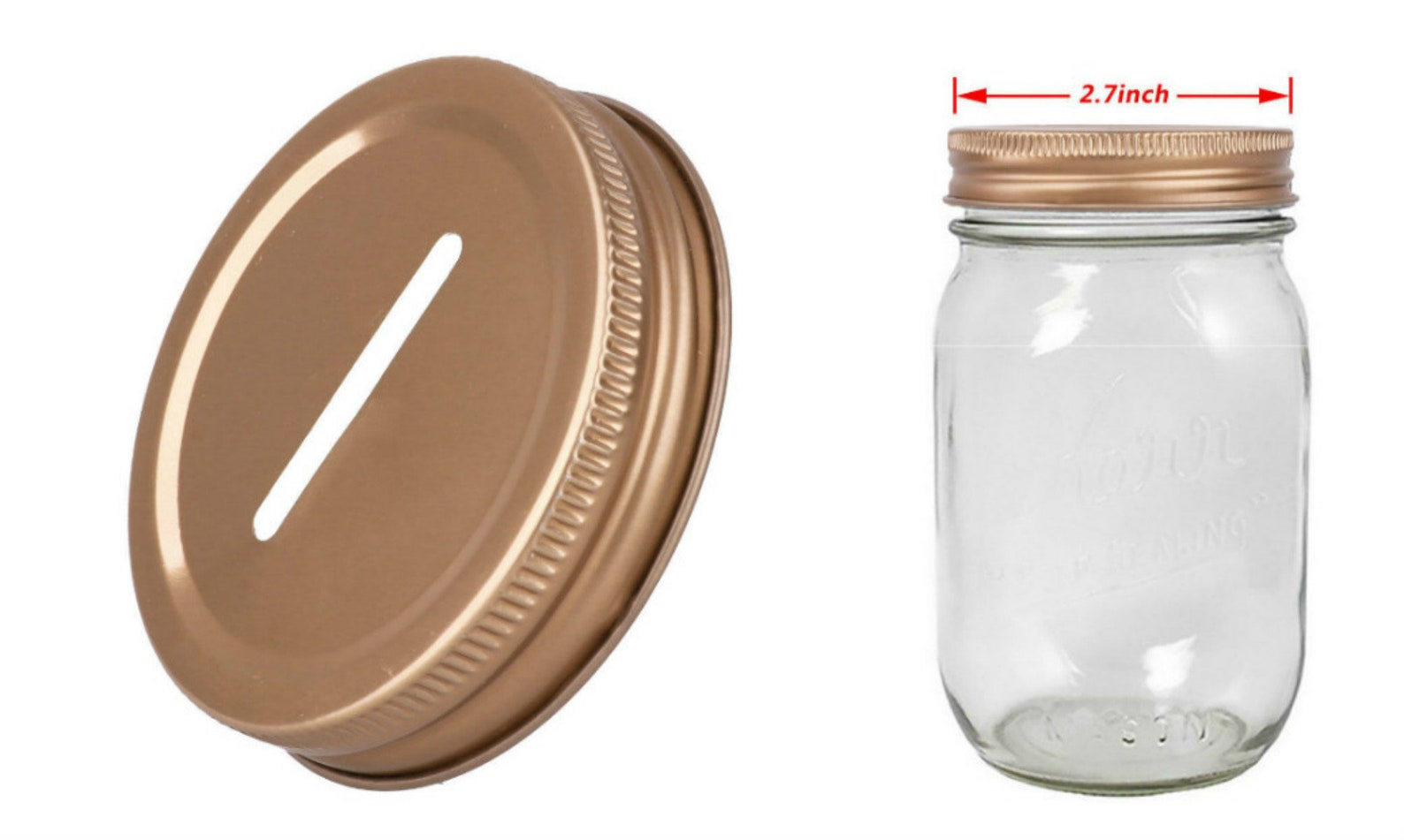 Coin Slot Lids for Mason Jars Reg & Wide Mouth AND 64 oz. Etsy