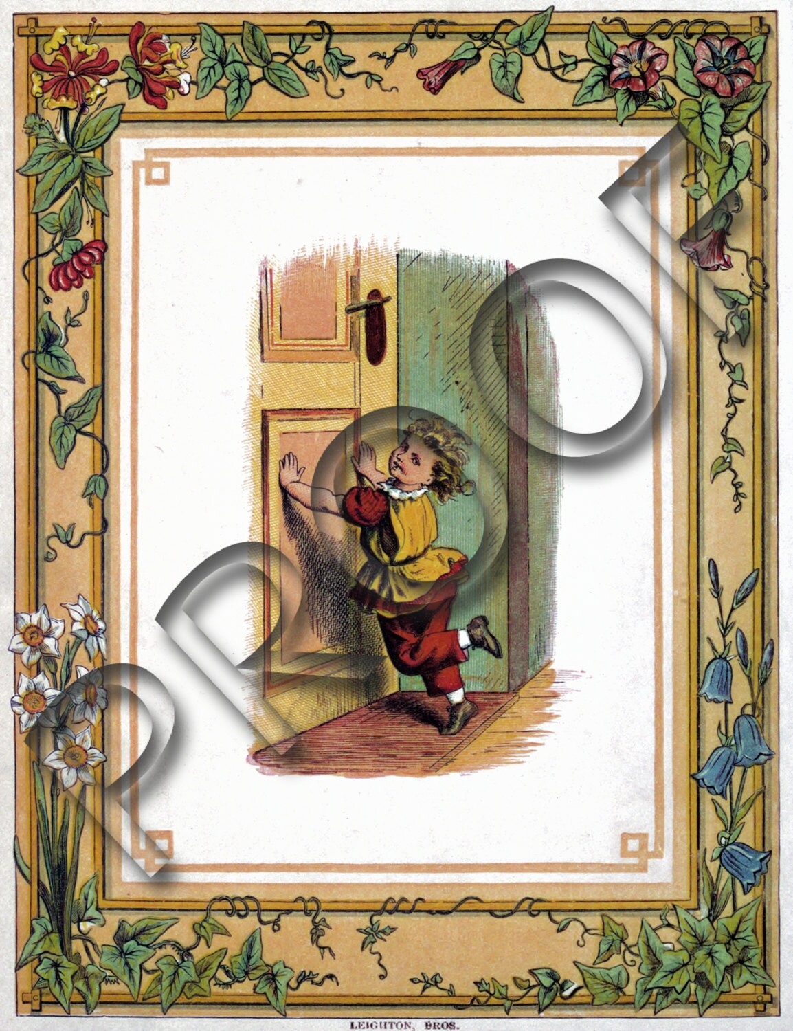 Chimes and Rhymes Image by Oscar Pletsch Vintage Artwork Etsy