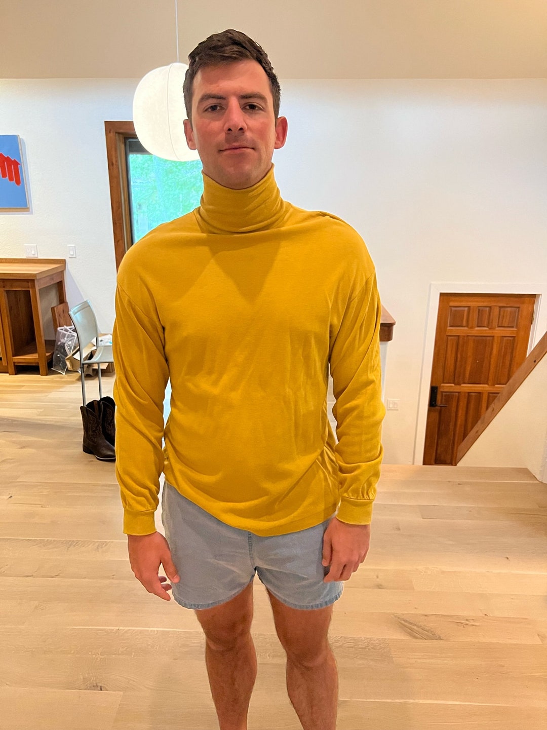 Vintage Gap Mustard Yellow Turtleneck Shirt Etsy