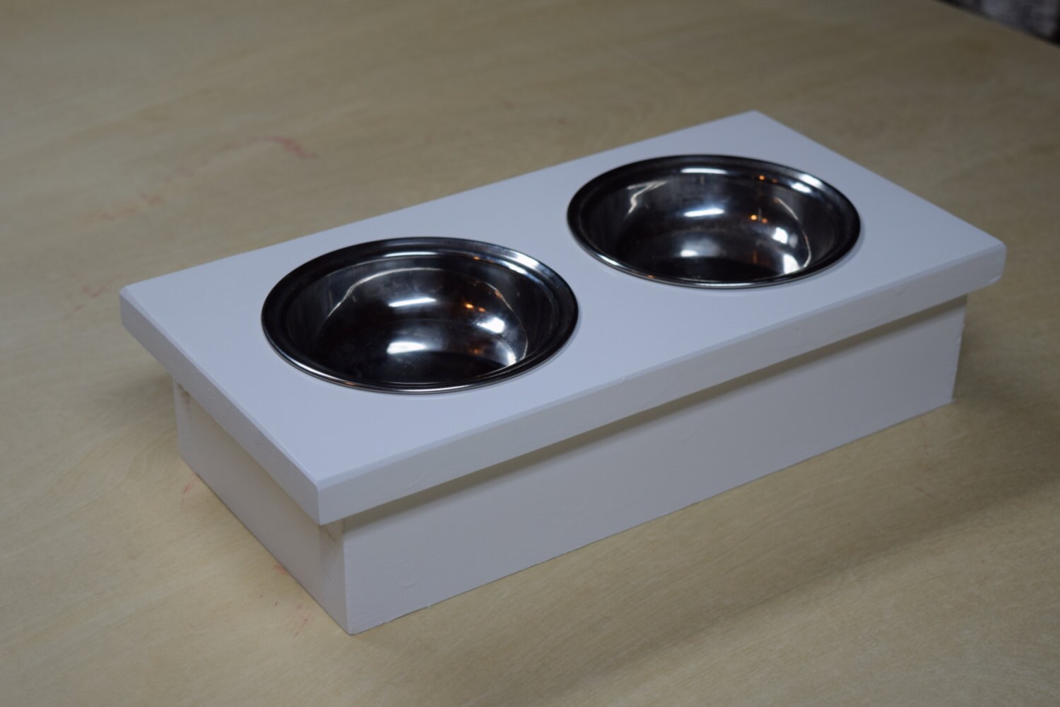 Elevated Cat Bowl Feeding Station With Bowls Cat Bowl Holder Etsy