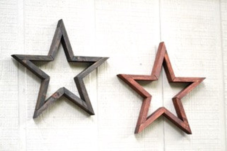 Large Wooden Star Rustic Wood Wall Hanging Primitive 50