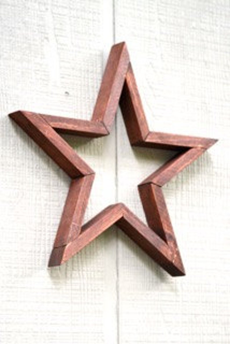 Large Wooden Star Rustic Wood Star Wall Hanging Primitive
