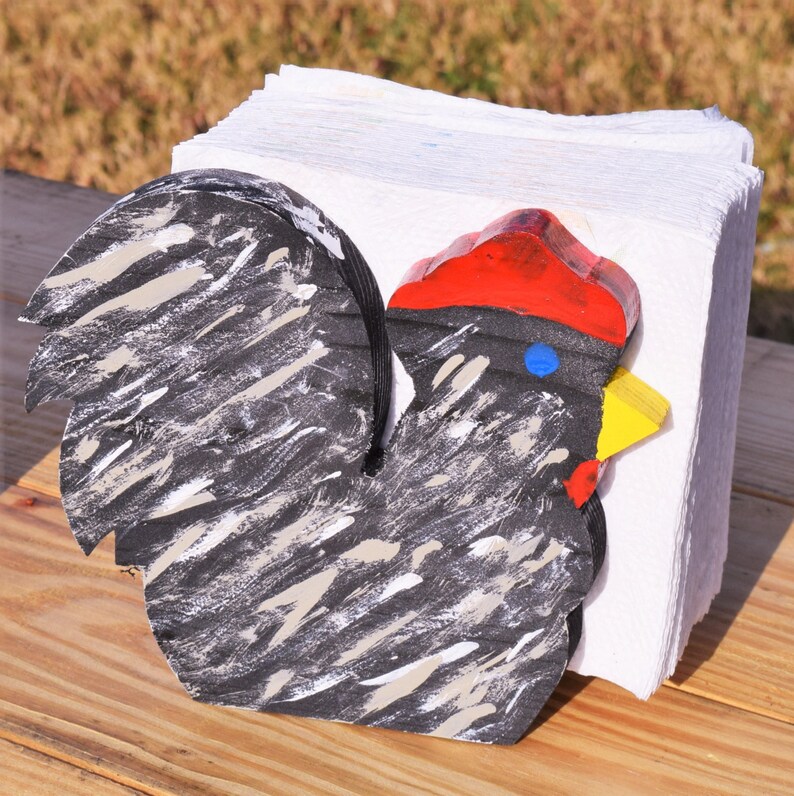 Napkin Holder Wood Chicken Napkin Holder Chicken Napkin Etsy