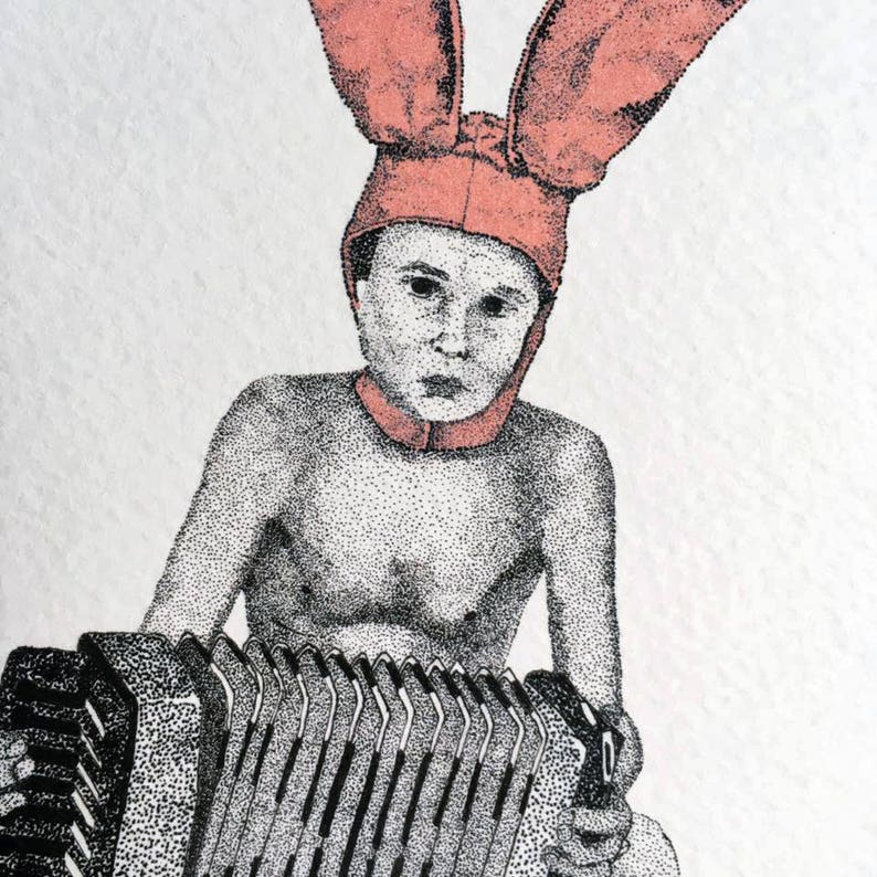 Gummo Rabbit Bunny Boy Harmony Korine Illustration Art Print.