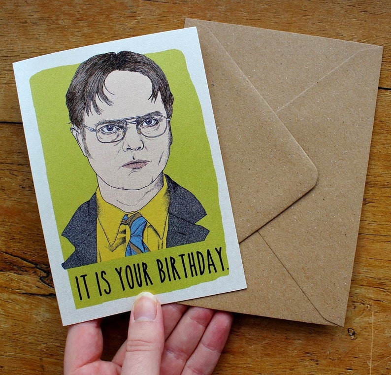 The Office Dwight Schrute Birthday Card Etsy 