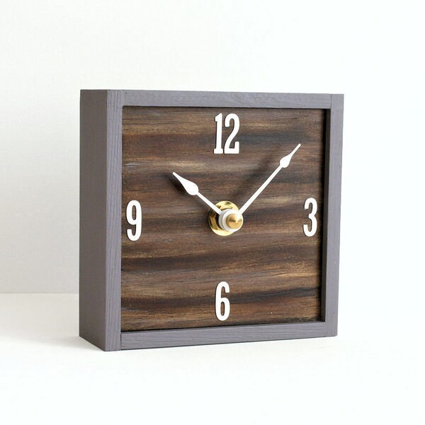 Rustic Desk Clock Etsy