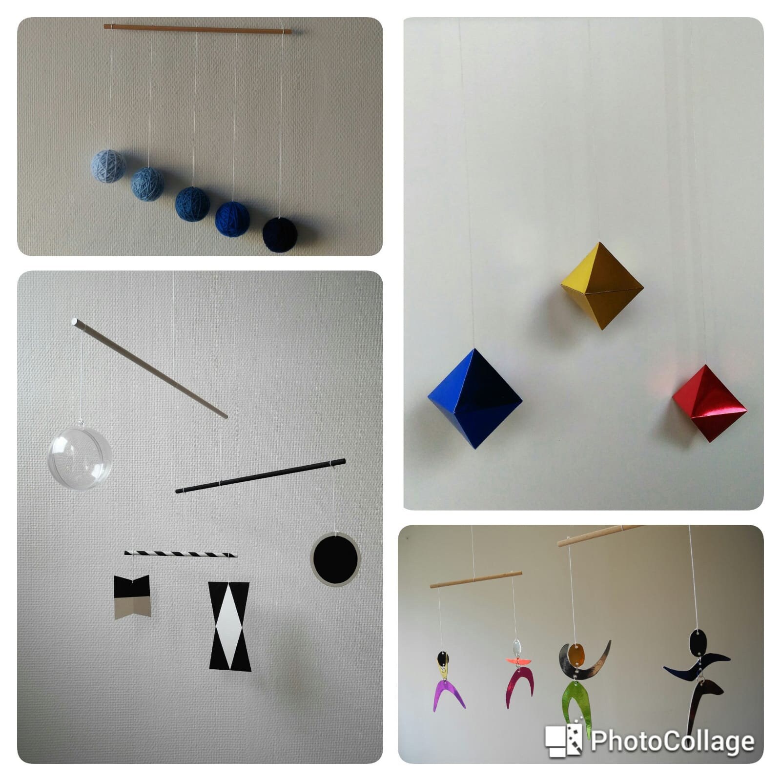 Kit 4 Montessori mobiles, Munari, octahedrons, Gobbi and dancers mobi…