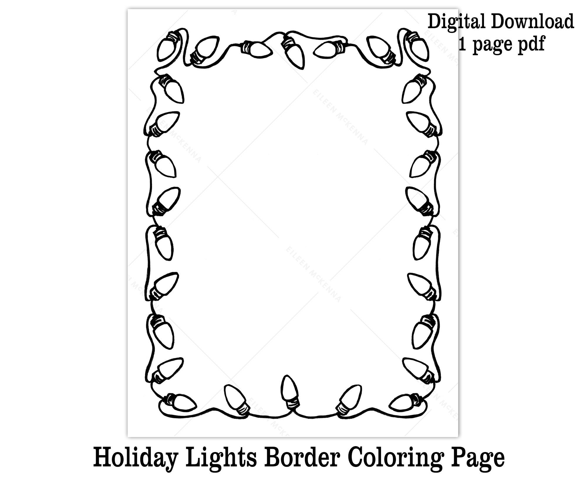 Holiday Lights Page Border