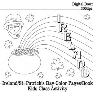 Printable Ireland St. Patrick's Day Coloring Pages Make a Coloring Book ...