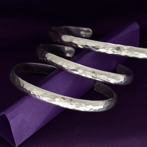 Hammered 6mm wide bracelet