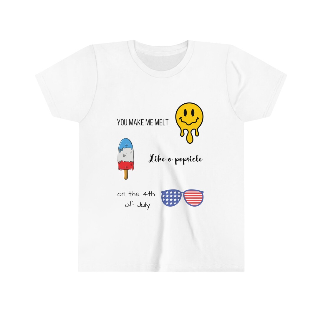 Melt Like a Popsicle 4th of July Youth Short Sleeve Tee - Etsy