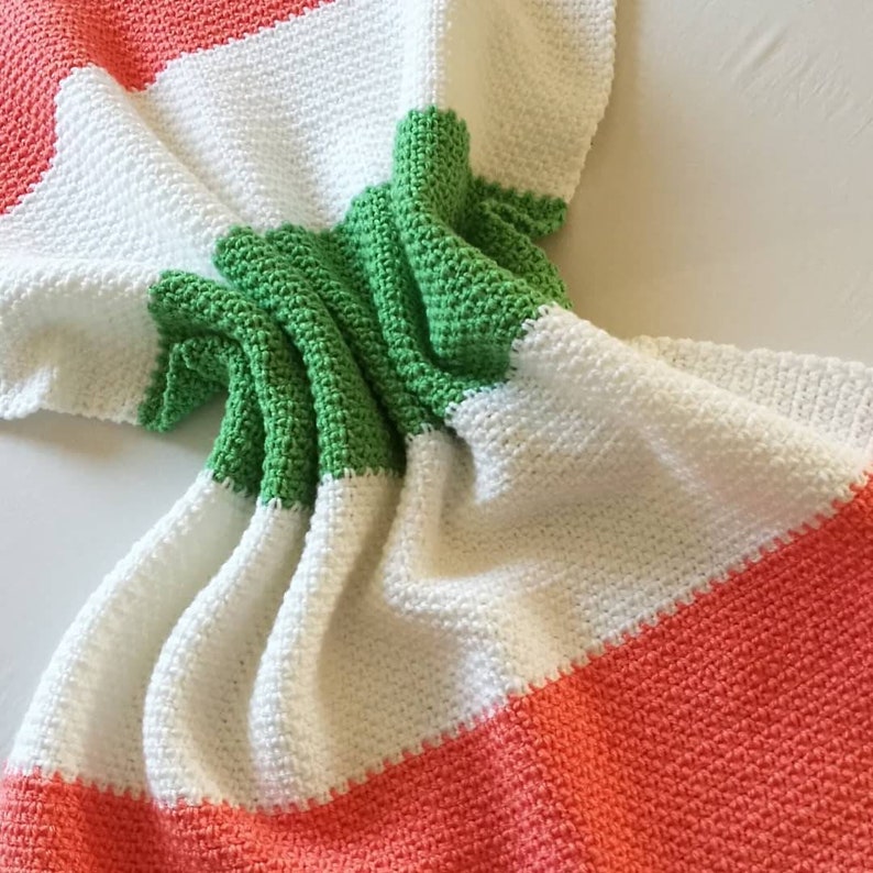 Download Moss Stitch Blanket Crochet Baby Blanket Nursery decor | Etsy