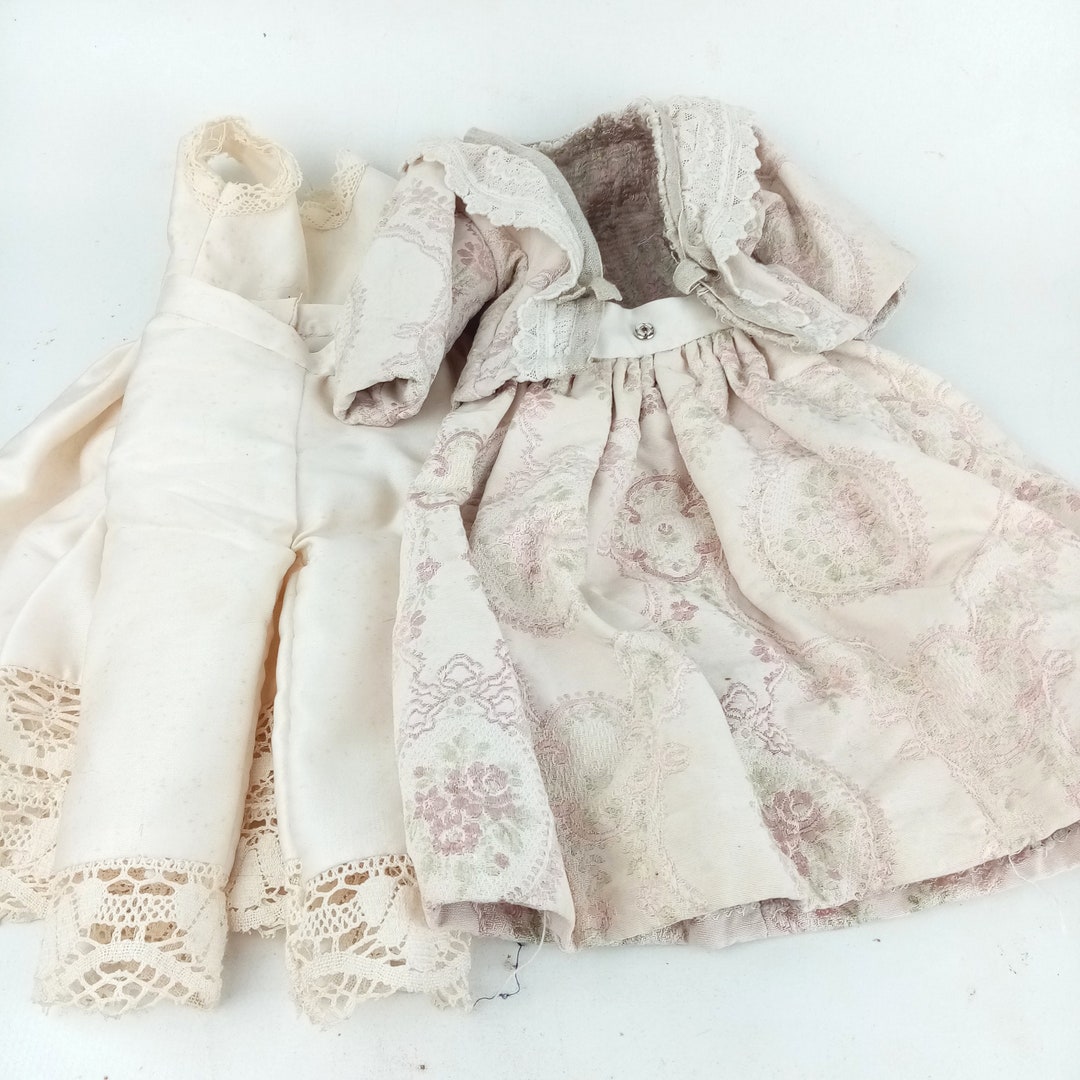 Vintage Doll Dress Set, Antique Doll Dress, Doll Clothing and