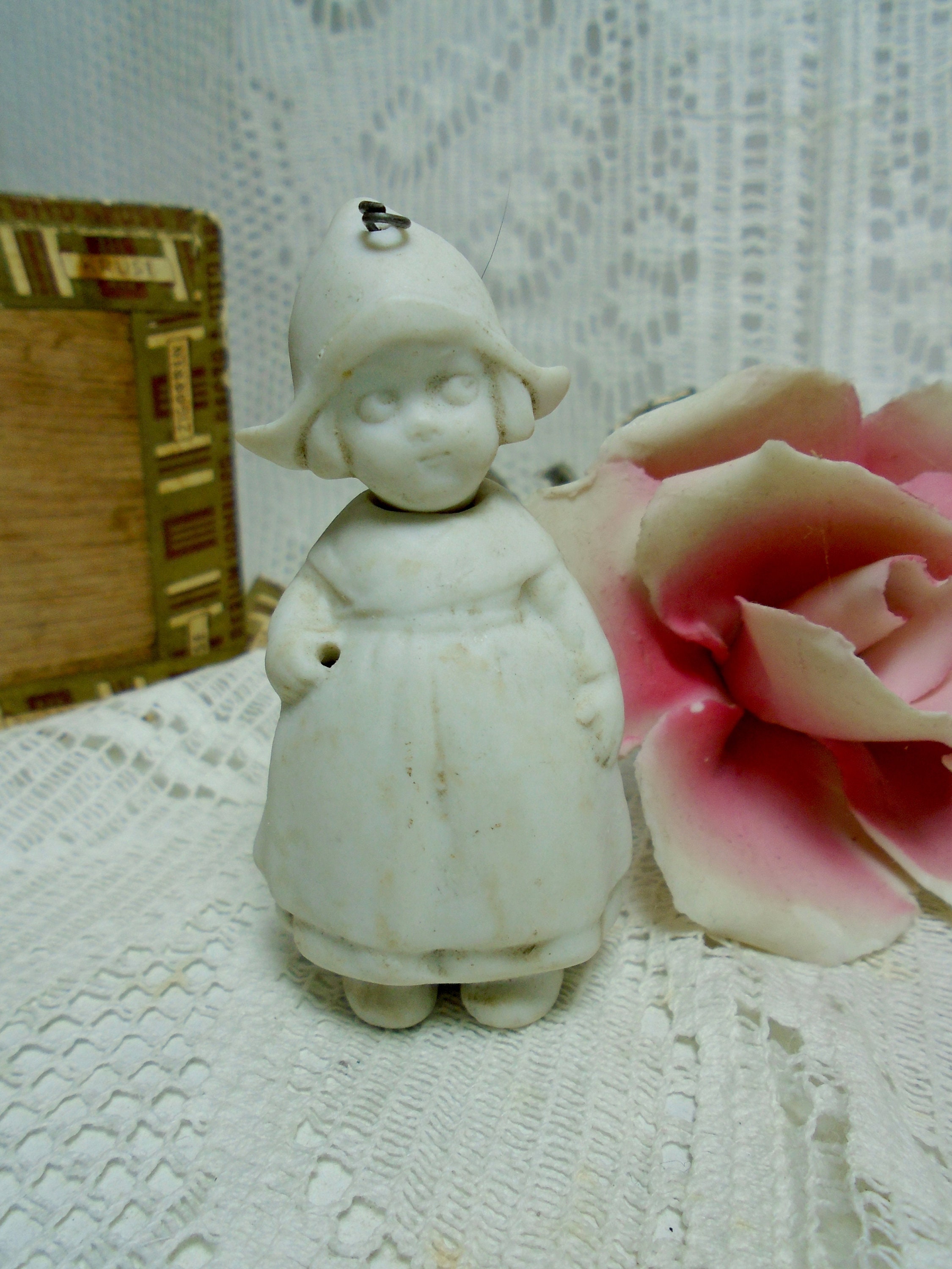 Antique German Nodder doll bobble head Dutch Girl Miniature Etsy