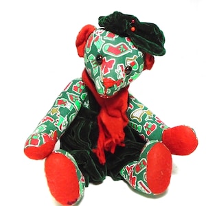 Artist Handmade Christmas teddy bear, Xmas bear, Artist teddy bear for  collectors, Artist Teddy Bear, Christmas gift, Stuffed animal