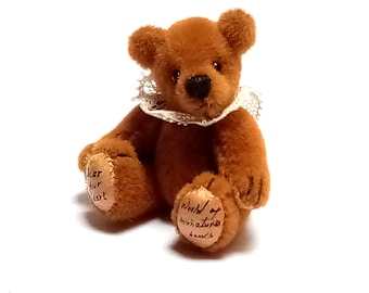 World of Miniature Bears Teddy, Künstler-Teddybär für Sammler, Künstler-Teddybär für Sammler, Künstler-Teddybär, 1,77"