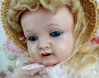 Antique Kammer Reinhardt 717 Doll, celluloid doll, German celluloid doll, 17.7&quot;, 717 K R, circa 1920 , original K*R body