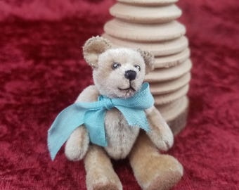 Miniature Teddy Bear , Artist Antique Style Teddy Bear, Handmade Teddy , Artist teddy bear for collectors, Artist Teddy Bear, 2.25"