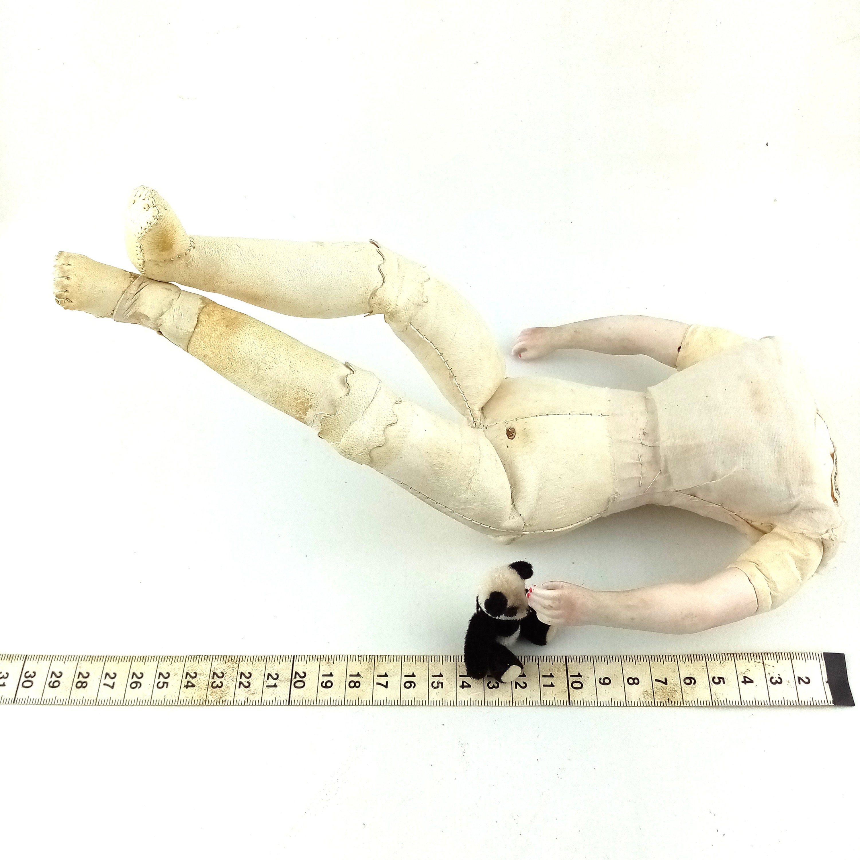 Buy Antique German Bisque Doll Leather Body 14 Inch Online in India 