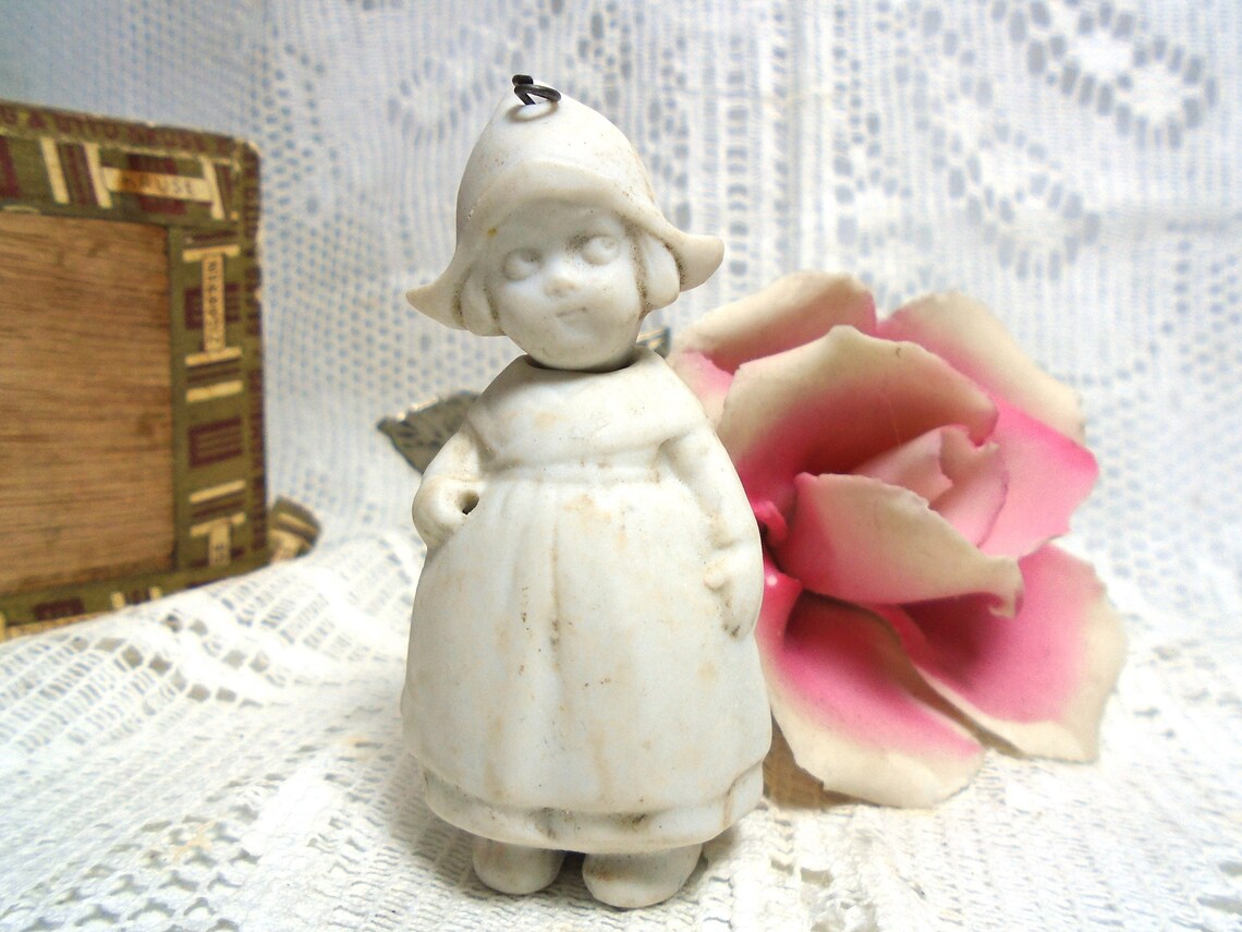 Antique German Nodder doll bobble head Dutch Girl Miniature Etsy
