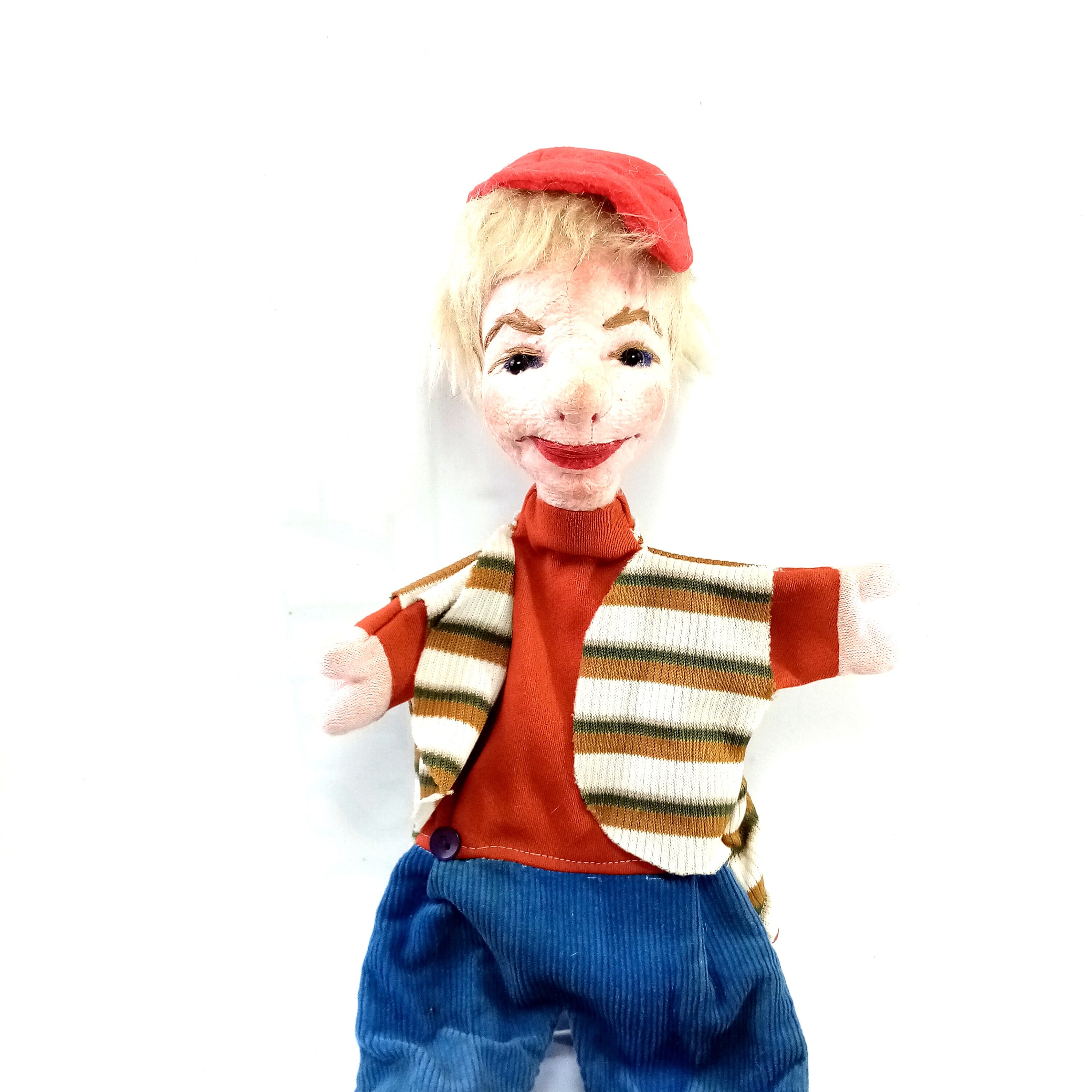 Lady Puppet, Hand Puppet, Folk Art Puppet, Woman Puppet,Retro Puppet