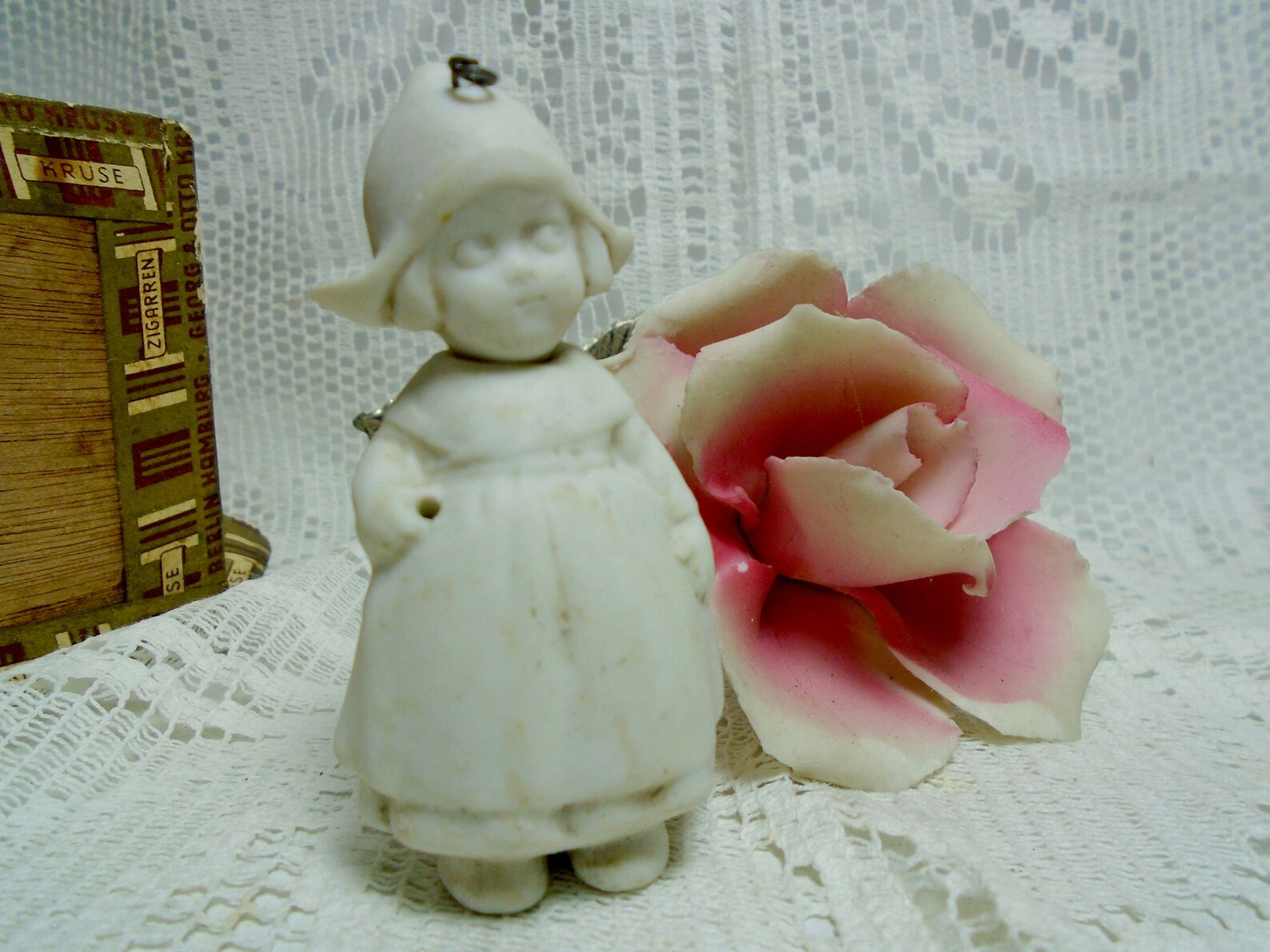 Antique German Nodder doll bobble head Dutch Girl Miniature Etsy