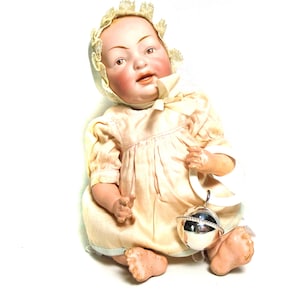 Antique Kestner Doll, J.D.K Baby doll, porcelain baby doll, early J.D.K. Porcelain Doll, German Doll 26 cm / 10.2 inch
