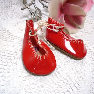 Vintage  Doll Shoes, vinyl dolls shoes made in Germany circa 1960s, Vinyl Doll Clothing, 1.64&quot;